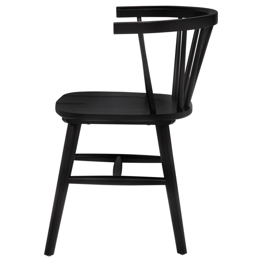 Home & Sleep Outlet - Jeffries Windsor Wood Dining Side Chair Black (Set of 2)