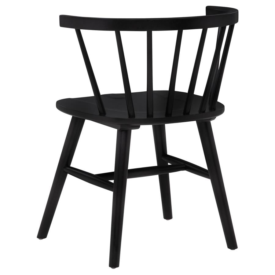Home & Sleep Outlet - Jeffries Windsor Wood Dining Side Chair Black (Set of 2)