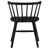 Jeffries Windsor Wood Dining Side Chair Black (Set of 2)
