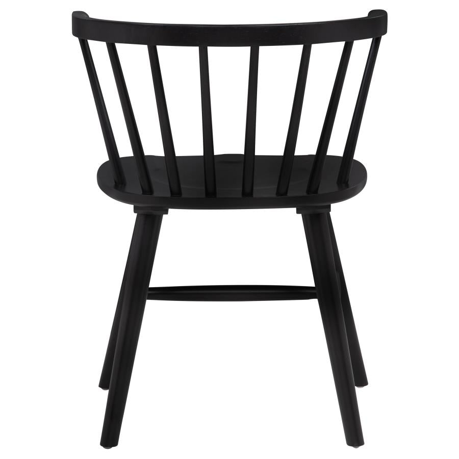 Home & Sleep Outlet - Jeffries Windsor Wood Dining Side Chair Black (Set of 2)