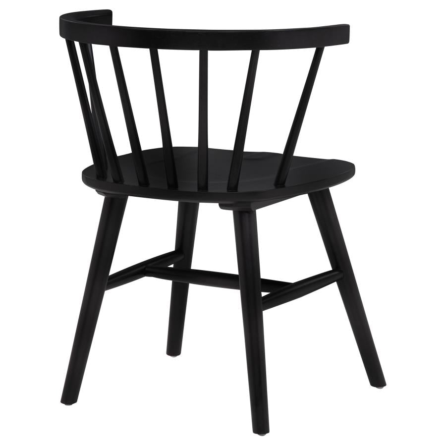 Home & Sleep Outlet - Jeffries Windsor Wood Dining Side Chair Black (Set of 2)
