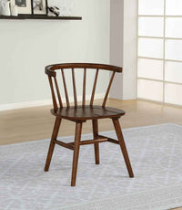 Jeffries Windsor Wood Dining Side Chair Walnut (Set of 2)