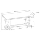 Antoine Rectangular 95-inch Glass Top Dining Table Black