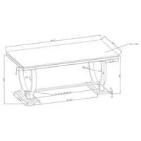 Antoine Rectangular 95-inch Glass Top Dining Table Black