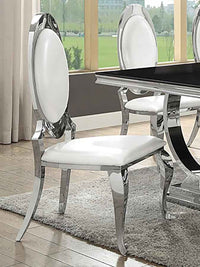 Antoine Upholstered Dining Chair Cream White (Set of 2)
