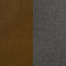 Alfredo Upholstered Dining Bench Grey and Natural Walnut