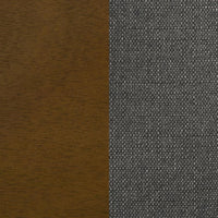 Alfredo Upholstered Dining Bench Grey and Natural Walnut