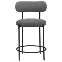 Viola Boucle Upholstered Counter Chair Grey (Set of 2)