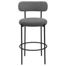 Viola Boucle Upholstered Bar Chair Grey (Set of 2)
