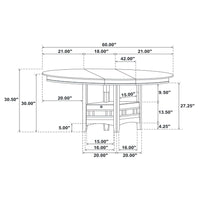 Lavon 5-piece Oval Extension Leaf Dining Set Medium Grey
