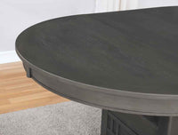 Lavon Oval 60-inch Wood Extension Leaf Dining Table Medium Grey