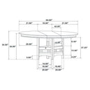 Lavon Oval 60-inch Wood Extension Leaf Dining Table Medium Grey
