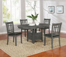 Lavon Oval 60-inch Wood Extension Leaf Dining Table Medium Grey