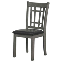 Lavon Wood Dining Side Chair Black and  Medium Grey (Set of 2)