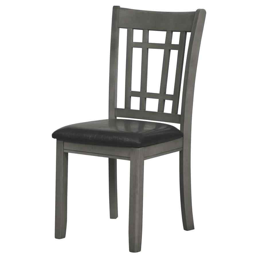 Lavon Wood Dining Side Chair Black and  Medium Grey (Set of 2)