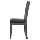 Lavon Wood Dining Side Chair Black and  Medium Grey (Set of 2)
