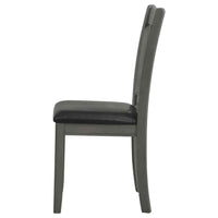 Lavon Wood Dining Side Chair Black and  Medium Grey (Set of 2)