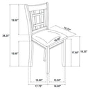 Lavon Wood Dining Side Chair Black and  Medium Grey (Set of 2)