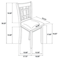 Lavon Wood Dining Side Chair Black and  Medium Grey (Set of 2)