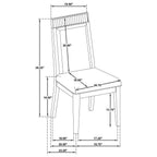 Brookmead Dining Side Chair Ivory and Black (Set of 2)