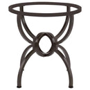 Aviano Round Metal Dining Table Base Gunmetal