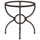 Aviano Round Metal Dining Table Base Gunmetal