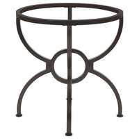 Aviano Round Metal Dining Table Base Gunmetal