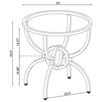Aviano Round Metal Dining Table Base Gunmetal