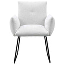 Ackland Upholstered Dining Arm Chair Light Grey (Set of 2)