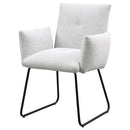 Ackland Upholstered Dining Arm Chair Light Grey (Set of 2)
