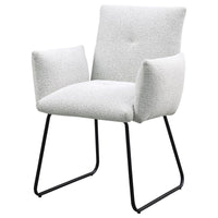 Ackland Upholstered Dining Arm Chair Light Grey (Set of 2)
