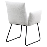 Ackland Upholstered Dining Arm Chair Light Grey (Set of 2)