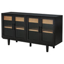 Middleton 4-door Sideboard Server with Dual Drawers Black