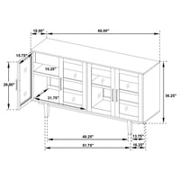 Middleton 4-door Sideboard Server with Dual Drawers Natural