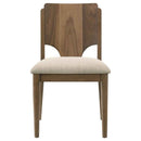 Crestmore Dining Chair Upholstered Seat Walnut (Set of 2)