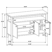 Crestmore 52-inch Dining Cabinet Sideboard Buffet Walnut