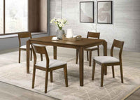 Almonte 5-piece 59-inch Rectangular Dining Set Dark Brown - Home & Sleep Outlet
