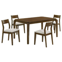 Almonte 5-piece 59-inch Rectangular Dining Set Dark Brown - Home & Sleep Outlet