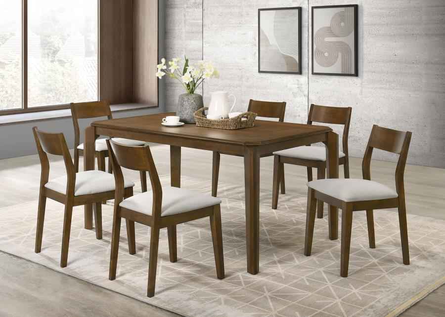 Almonte 7-piece 59-inch Rectangular Dining Set Dark Brown - Home & Sleep Outlet