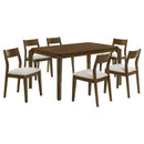 Almonte 7-piece 59-inch Rectangular Dining Set Dark Brown - Home & Sleep Outlet