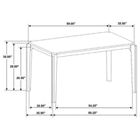 Almonte 59-inch Rectangular Wood Dining Table Dark Brown - Home & Sleep Outlet