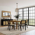 Arini 5-piece Round Dining Table Set Sand Wash and Black
