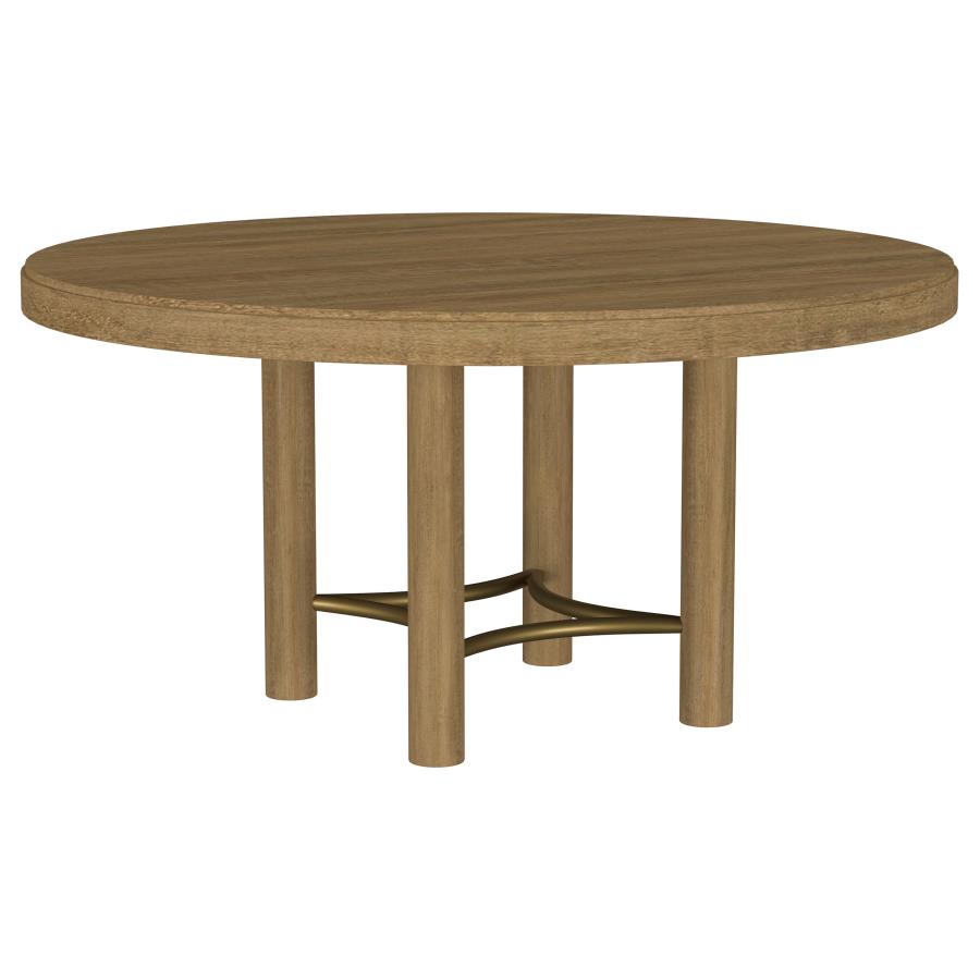 Arini 5-piece Round Dining Table Set Sand Wash and Black