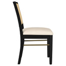 Arini 5-piece Round Dining Table Set Sand Wash and Black - Home & Sleep Outlet