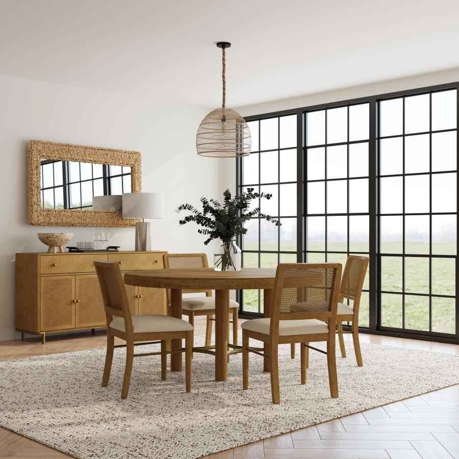 Arini 5-piece Round Dining Room Table Set Sand Wash - Home & Sleep Outlet
