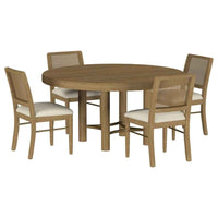 Arini 5-piece Round Dining Room Table Set Sand Wash - Home & Sleep Outlet