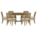 Arini 7-piece Round Dining Room Table Set Sand Wash - Home & Sleep Outlet