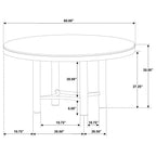 Arini 7-piece Round Dining Room Table Set Sand Wash