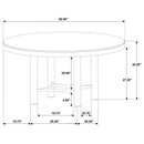 Arini 7-piece Round Dining Room Table Set Sand Wash - Home & Sleep Outlet