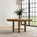 Arini 60-inch Round Wood Dining Room Table Sand Wash - Home & Sleep Outlet